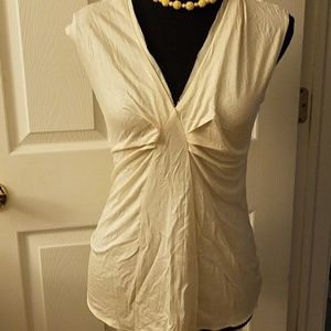 Banana Republic cream sleeveless top